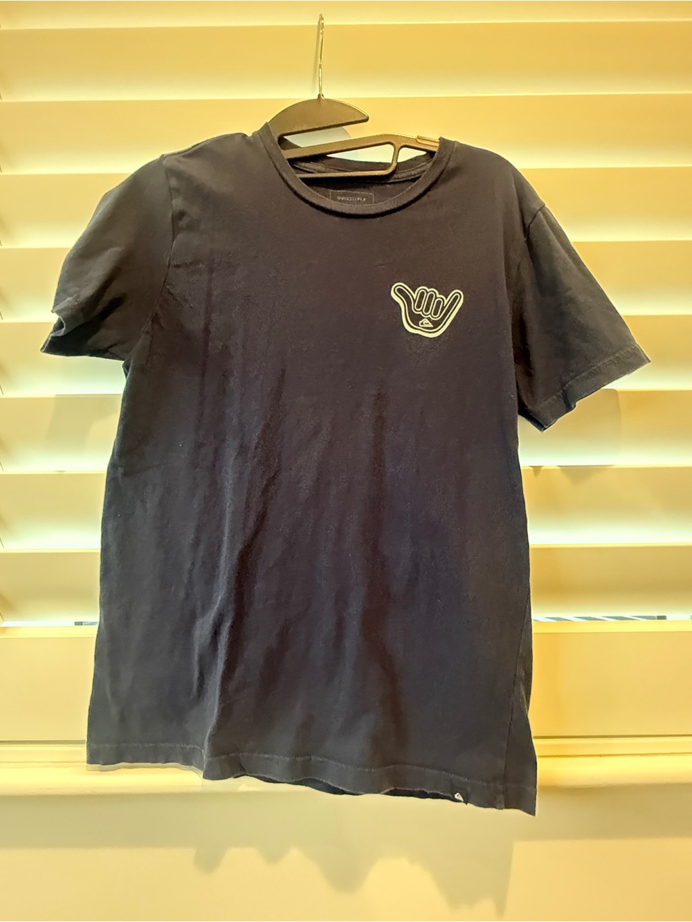 Quicksilver Youth Large Navy Short-Sleeve Graphic Tee - Casual Everyday Shirt
